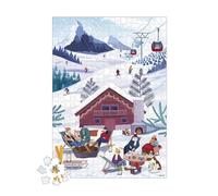 Janod Puzzle 500 Piezas Adulto Adolescente Niño -Invierno en la montaña - Desarrollar la Paciencia y la destreza - Fabricación Europea, Tintas Vegetales y Certificado FSC - A Partir de 8 años