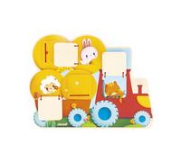 Janod Puzzle de Madera Tractor Escondite-5 Puertas para Abrir-Desarrolla la motricidad Fina-Juguete evolutivo para niños-A Partir de 12 meses-J07128 (JURATOYS J07128)