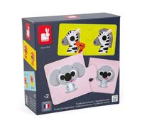 Janod - Puzzle Los Contrarios - 12 Puzzles de 2 Piezas de Cartón - Juego Educativo - Motricidad Fina y Concentración - Producto FSC y Tintas Vegetales - Desde 2 años - J02627