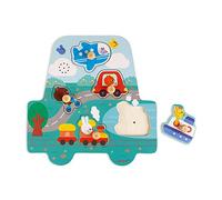 Janod - Puzzle Musical Party Birds 5 uds (Madera), Multicolor, Talla Única - J07093
