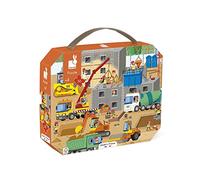Janod - Puzzle para Niños La Obra 36 Piezas - Juguete Educativo Motricidad y Concentración - Maletín con Asa - Certificado FSC - A partir de 4 Años, J02604