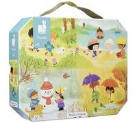 Janod - Puzzle para Niños Las Estaciones del Año 36 Piezas - Juguete Educativo Motricidad y Concentración - Maletín con Asa - Certificado FSC - A partir de 4 Años, J02602