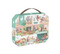 Janod - Puzzle para Niños Un Día 24 Piezas - Juguete Educativo Motricidad y Concentración - Maletín con Asa - Certificado FSC - A Partir de 3 Años, J02601