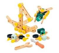 Janod - Barril 100 Piezas Brico'Kids - Juego de Construcción Infantil - 98 Accesorios + 2 Herramientas - Juego de Imitación - Ejercita Destreza y Creatividad - A Partir de 3 Años, J06454