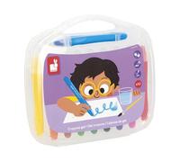 Janod Set de 10 lápices Sistema Giratorio para Mantener Las Manos limpias-Tizas acuarelables-Colores Vivos y cubrientes-Maletín de plástico-A Partir de 3 años-J07416, Multicolor (JURATOYS J07416)