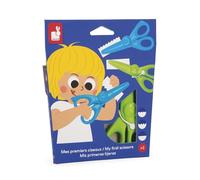 Janod - Set de 3 Pares de Tijeras con 3 Formas de Corte - Puntas Redondeadas de Seguridad - Cuchillas de plástico - Ideal para Manualidades - para niños a Partir de 3 años - J07405