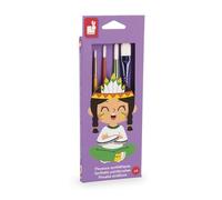 Janod Set tamaños Diferentes-Pinceles para niños-Pelo sintético Suave-Fáciles de Lavar-Pintura, Manualidades y Actividades Creativas-A Partir de 4 años-J07410, Multicolor (JURATOYS J07410)