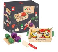 Janod - Set Ratatouille - 32 Accesorios Cocina - Receta + Utensilios + Vegetales - Juego de Imitación - Madera FSC - A Partir de 3 Años, J06626