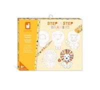 Janod - Step by Step Drawing - Aprender a Dibujar - 20 Modelos de Animales - Kit de Dibujo para Niños - Aprendizaje de Dibujo y Concentración - A Partir de 6 años - J09155