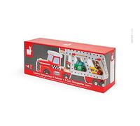 Camión con portacoches y 4 coches de madera - Janod Janod