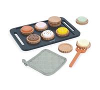Janod Taller Madera-Kit de repostería-Bandeja para Galletas con Guante y espátula-Juguete de imitación Accesorios de Cocina Ideales para niños-A Partir de 3 años (JURATOYS J06643)