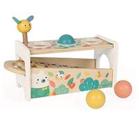 Janod - Tap Tap Xylo Pure - Juguete de Madera 2 en 1 - Juego de Desarrollo Musical y de Habilidad - Con 3 Pelotas + Martillo + Xilófono - Desde 1 año, J05155