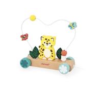 Janod Tigre para Tirar con Circuito Boulier-Juguete para Promover en Madera-Desarrolla la Eva, la Motricidad y la Imaginación-A Partir de 12 Meses-J08281 (JURATOYS J08281)