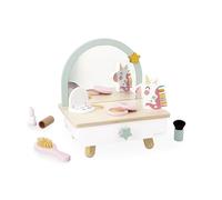 Janod Tocador de Madera para Niño-Cajón, Espejo y 7 Accesorios-Tema Unicornio-Altura 33cm-Maquillaje de Chupete-A Partir de 3 Años-J06463 (JURATOYS J06463)