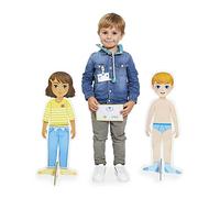 Janod - Un Día… El Doctor - Juguete de Imitación de Profesión - Incluye 49 Accesorios - Figuras Grandes de 65 cm - Imaginación - Certificado FSC - A partir de 3 Años, J06621