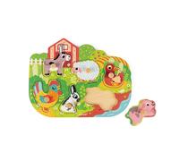 Janod- Happy Farm Puzzle 6 Piezas (Madera) (Juratoys J07096)