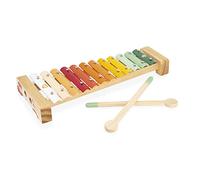 Janod - Xilófono de Metal y Madera Sunshine - Instrumento Musical para Niños - Juguete de Imitación y Estímulo Musical - Pintura al Agua - A partir de 18 Meses, J07619