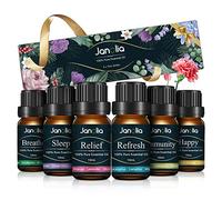 Janolia 6pcs Aceites Esenciales, Aceites Puros y Naturales de Fragancia y Aromaterapia, Set de Aceites para Difusar y Mejora el Sueño, 6 x 10 ml