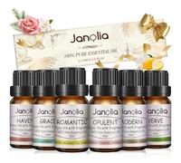 Janolia Hoteles Aceites Esenciales para Humidificador Difusor 6 x 10 ml, Aceite Esenciale Naturales Aromaterapia para Hoteles, Difusores, Humidificadores, Lámparas de Aromaterapia