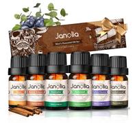 Janolia Juego de aceites esenciales para hombres, aceite aromático natural puro, para difusor, aceites esenciales naturales para el hogar, oficina, spa, regalo esencial ideal para familiares y amigos