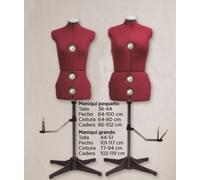 Janome Maniquí Ajustable para modista, Talla 38-44, Rojo, Espuma recubierta de tela, Profesionales de la moda (Mujeres), Diseñadores de moda, Sastres profesionales