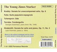 Janos Starker joue Kodály, Hindemith, Tcherepnin, Falla et Torroba : Oeuvres pour violoncelle.
