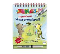 Janosch - Wunderbarer Wassermalspaß: Einfach mit Wasser malen - Janosch-Malbuch mit 16 Bildern, die sich beim Kontakt mit Wasser bunt färben, mit nachfüllbarem Wassermalstift, ab 3 Jahren