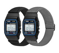 Janpso Correa elástica compatible con Casio F91W/Casio AE-1300/AE-1200/AE-1000/F-108/W-217H/W-218H/A158W/A168W/SGW-300H/W-800H,Pulsera de repuesto elástica ajustable para mujeres y hombres