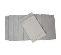 Janrax Paquete de 10 almohadillas blancas duplicadas con carbón para restaurantes de 95 mm x 170 mm