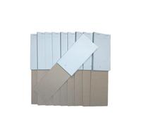 Janrax Paquete de 10 almohadillas de servicio NCR de 76 mm x 140 mm, color blanco liso