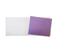 Janrax Paquete de 10 cuadernos de escritura a mano de 32 páginas morados de 165 x 200 mm, papel WF con cubierta de manila de 225 g/m²