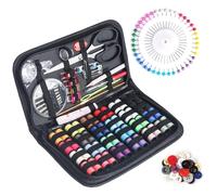 JANREAY Kit de Costura con 172 Accesorios de Costura, Kit de Costura Accesorios de Costura de Viaje para Principiantes, Viajeros Equipado con 48 Bobinas de Hilo, Agujas de Coser