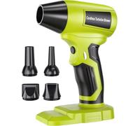 JANRI Mini soplador de aire inalámbrico Ryobi baterías de litio de 18 V, motor de alta velocidad de 96000 rpm, plumero eléctrico compacto y ligero para electrónica, teclados, coches, herramientas y