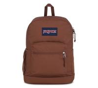 JanSport Cross Town Plus Mochila - Compartimento principal grande, bolsillo lateral para botella de agua, funda acolchada para laptop de 15 pulgadas, marrón (Basic Brown), Talla única, Mochila Cross