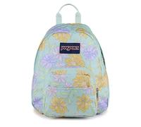 JanSport Half Pint Mini mochila, 10.2 L - Mini bolso duradero con correas de hombro ajustables, compartimento principal único, bolsillo con cremallera, flores desteñidas, menta fresca