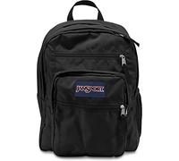JANSPORT Mochila Big Student (negro), Logo Negro Azul, Mediano, Estudiante grande, Logo Negro Azul, M