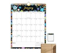January 2025-2026 Wall Calendar - Vertical Monthly Wall Calendar, Wall Calendar 2025-2026 | Large Blocks, From January 2025 to June 2026, Desk Calendar, Thick Paper