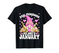 January Birthday GNOME For Women Funny Bday Princess Saying Camiseta