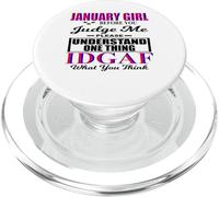 January Girl Judge Me Please Idgaf Lo Que Crees Que Las Mujeres se divierten PopSockets PopGrip para MagSafe