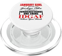 January Girl Judge Me Please Idgaf Lo Que Crees Que Las Mujeres se divierten PopSockets PopGrip para MagSafe