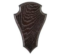 JANUEL - Parche de roble para calavera, con masacre de ciervo, altura 23 cm x ancho 15 cm, color oscuro
