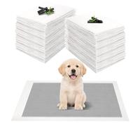JANUIXCO 100 Unidades Empapadores Perros 33 × 45 cm - Empapadores Higiénica para Carbón - Almohadillas Adiestramiento Perro Desechables - Superficie de Secado Rápido, Transpirables