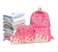 Janurium Cute Ice Cream Backpack Set - Three Piece Kawaii School Bag Bundle
