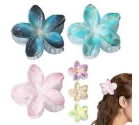 Janurium Pinzas de flores para el cabello, 6 clips florales pequeños, clip de garra antideslizante y fuerte para cabello grueso para niñas para el día de San Valentín