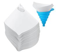 JANYUN 100 filtros de pintura, filtro de resina de 190 micrones, quitamanchas para pintura en aerosol de automoción, filtro de aceite de cocina con filtro de embudo de silicona cónica