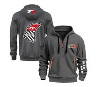 JANZBZSU Sudadera Holgada con Capucha para Hombre Ropa Deportiva Estampado I.s.l.e of M.a.n T..T Prendas De Vestir Exteriores con Media Cremallera-SHSe||m