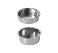 JANZU 2 Piezas 51Mm MáQuinas de Café de Acero Inoxidable Canasta de Filtro Presurizado Canasta de Polvo Filtro Portafiltro Sin Fondo de Café