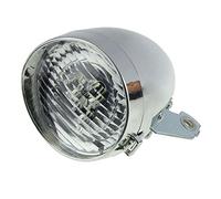 JANZU Accesorio retro para bicicleta, soporte de luz delantera, 3 LED, color plateado