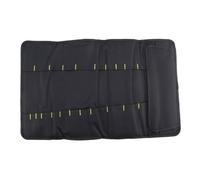 JANZU Bolsa de Chef para Cubiertos Profesionales - Bolsa Enrollable para Cuchillos para Se Adapta hasta 22 Cuchillos Bolsa de Almacenamiento Negra para Chef