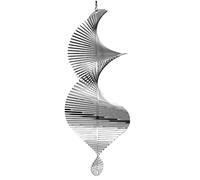 JANZU CarillóN de Viento de Metal en Espiral para Colgar Al Aire Libre, CarillóN de Viento en Espiral 3D, DecoracióN Colgante para JardíN y Patio Trasero